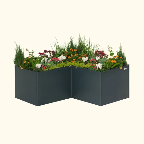 32" Tall Modern Raised Gaden Beds 82" x 83" | Vego Garden, Midnight Blue