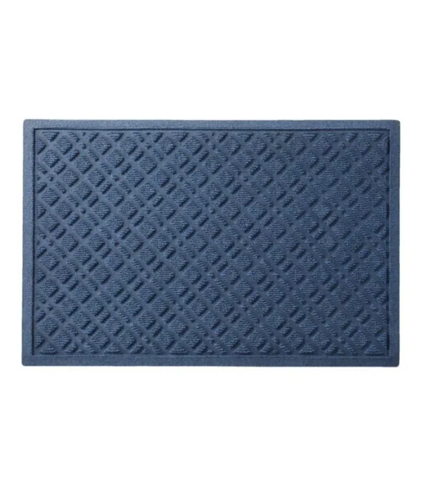 Heavyweight Recycled Waterhog Doormat Plaid Blue | L.L.Bean