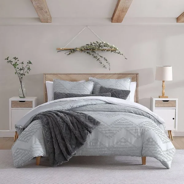 Koolaburra by Ugg Koolawash Knox Comforter Set with Shams, Grey, Full/Queen