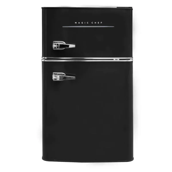Magic Chef Retro 3.2 Cu. ft. 2 Door Mini Fridge in Black