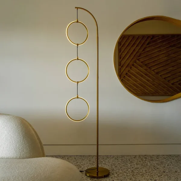 Brightech Nova LED Floor Lamp - Brass.