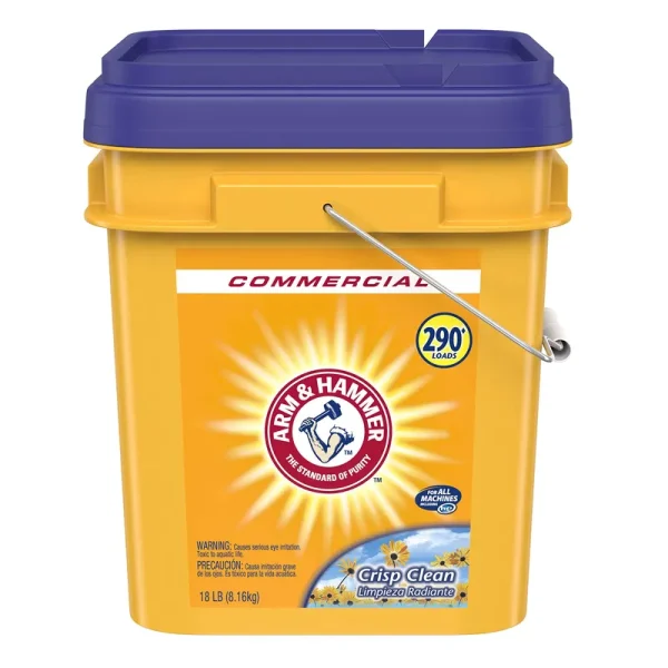 Arm & Hammer Powder Laundry Detergent, Crisp Clean, 18 lb Pail