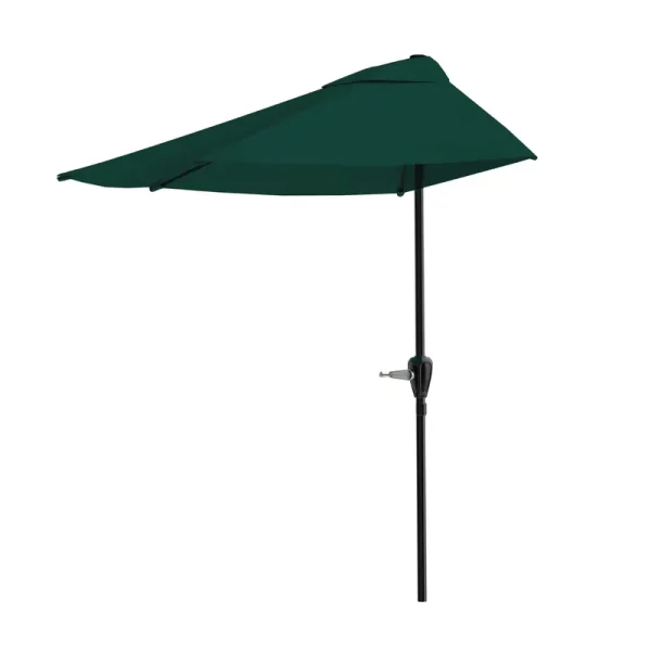Nature Spring 9' Half-Canopy Patio Umbrella - Green