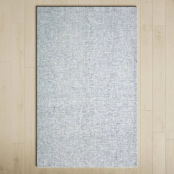 Pershing Handmade Tufted Wool Light Blue/Gray Area Rug Gracie Oaks Rug Size: Rectangle 6'6" x 9'6"