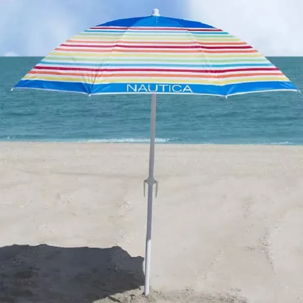 Nautica 7' Beach Umbrella - Rainbow Fade