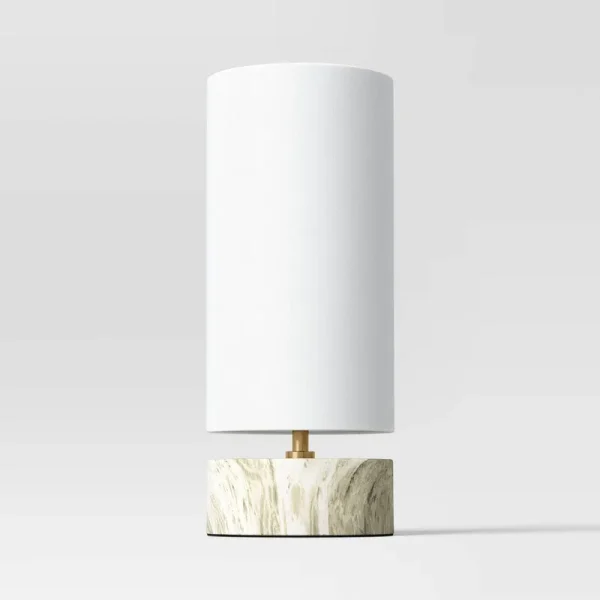 Faux Marble Mini Table Lamp Green - Threshold