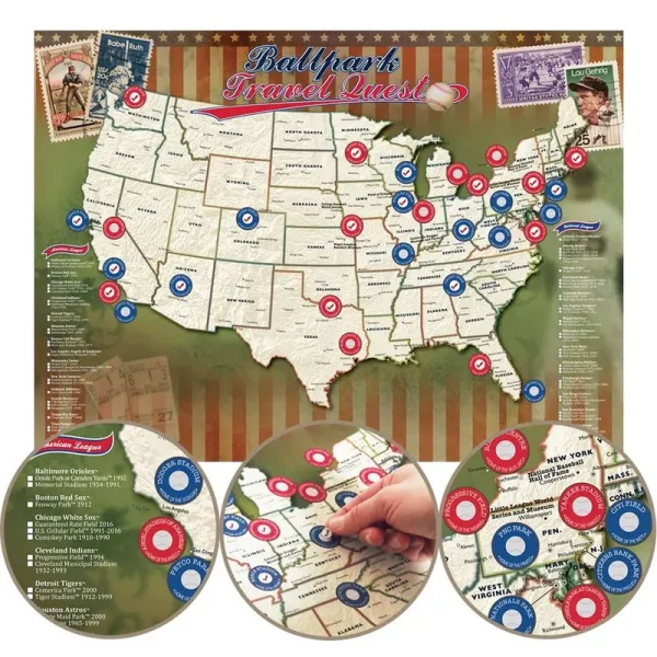 Ballpark Travel Quest Poster Set