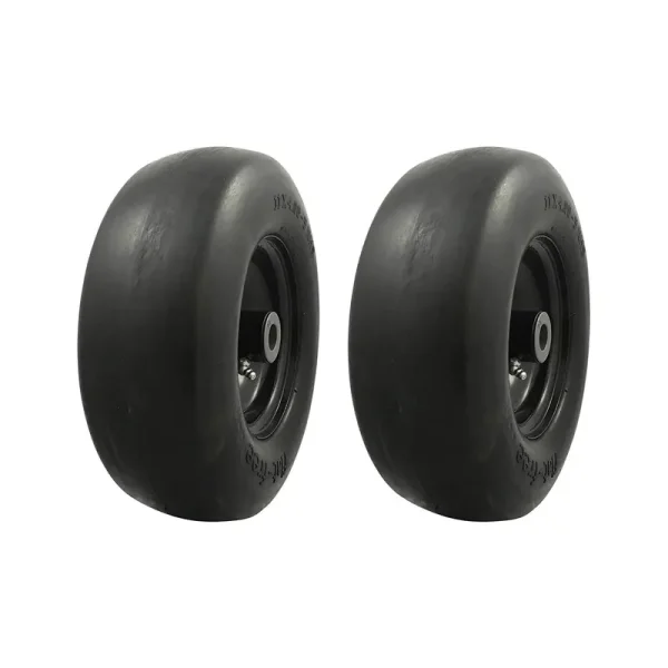 Marastar 00232-2pk 11 x 4.00-5 inch Flat Free Tire Assembly for Mowers, Set of 2