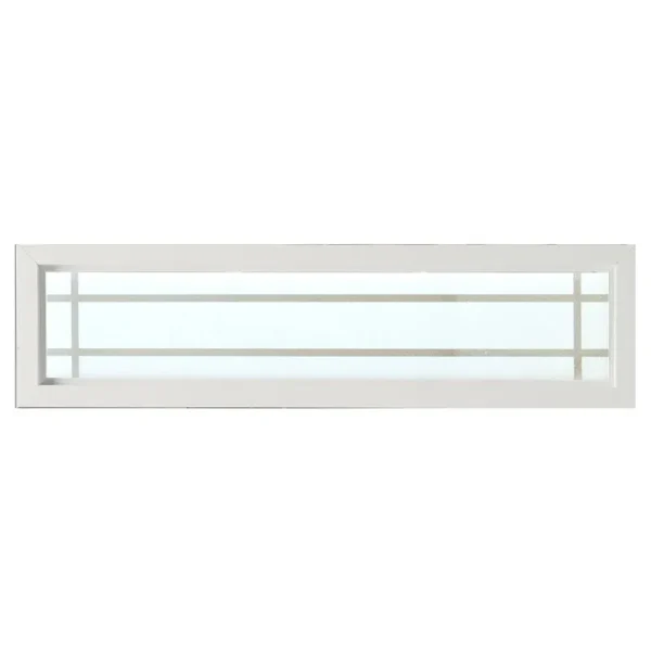 Hy-Lite 47.5 in. x 11.5 in. Prairie Decorative Glass Picture Vinyl Insulated Window White