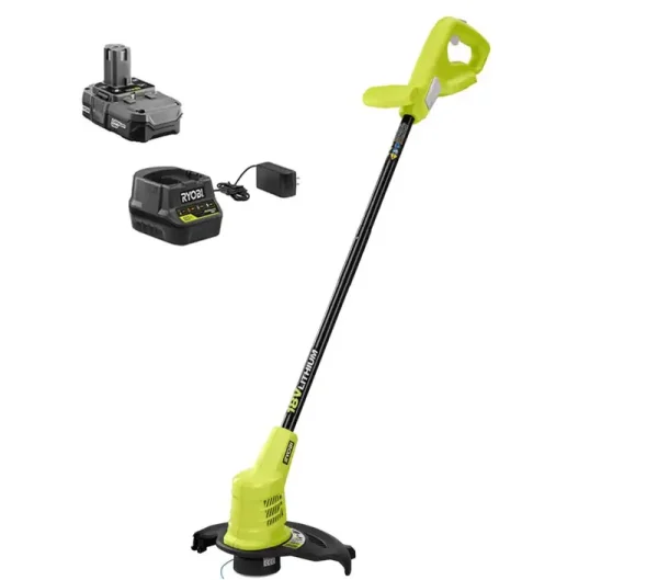 Ryobi P20130 18-Volt One+ Lithium-Ion Cordless String Trimmer with 1.3 Ah Battery and Charger Included