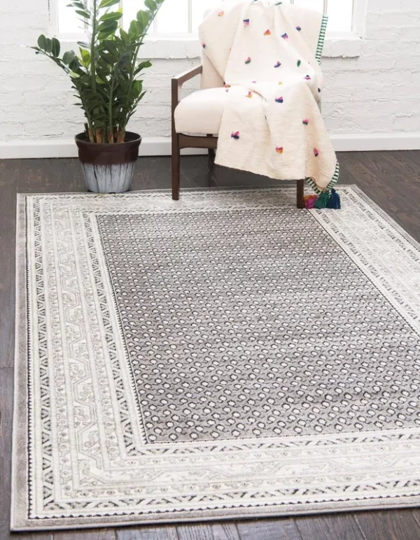 Tribeca 8x11 Gray Southwestern, Geometric, Rustic Area Rug
