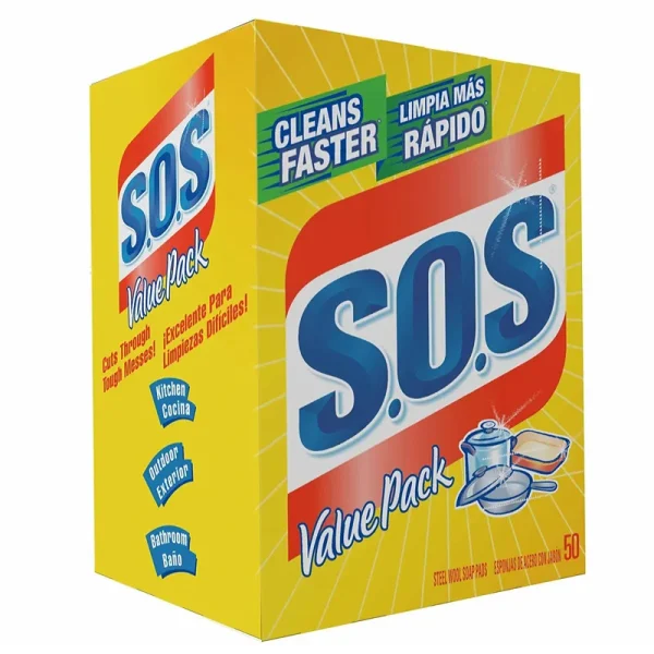S.o.s 98014 Steel Wool Soap Pad (1 Pack (50 Count))