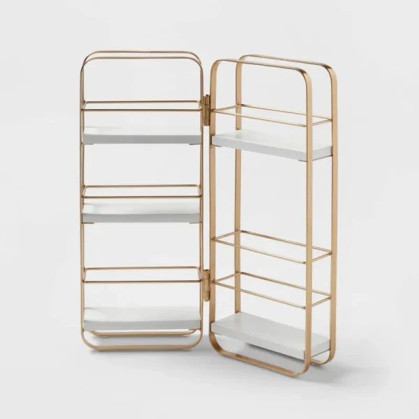 Brightroom Foldable Organizer Shelf Countertop Brass | Target