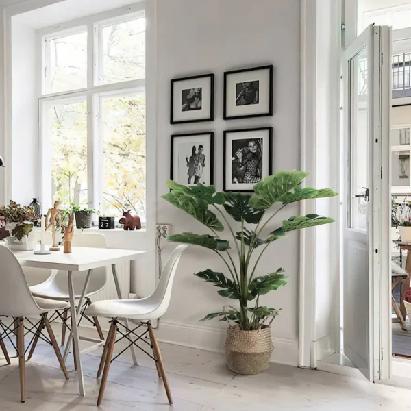 Faux Philodendron Tree in Pot Size: 57.1"H x 39.4"W x 39.4"D
