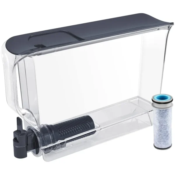 Brita Extra Large 25 Cup Filtered Water Dispenser with 1 Stream Filter, UltraSlim, Dark Blue
