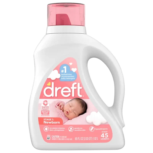 Dreft Detergent, Newborn, Stage 1 - 65 fl oz