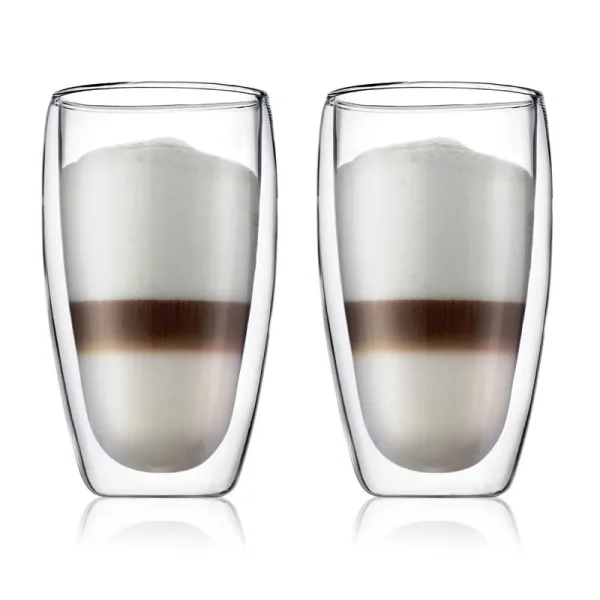 Bodum 2pc Pavina Double Wall 15oz Drinking Glasses