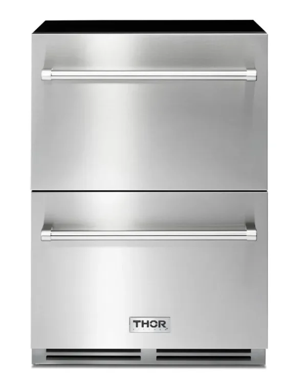 Thor Kitchen 24" Indoor Outdoor Refrigerator Drawer in Stainless Steel TRF24U