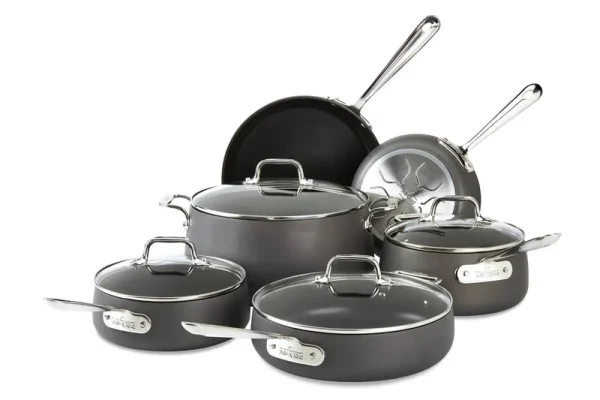 All Clad HA1 Hard Anodized Nonstick 10 Piece Cookware Set
