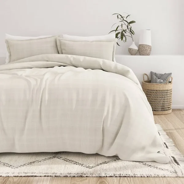 ienjoy Home Premium Ultra Soft Thatch Pattern 3 Piece Duvet Cover Set