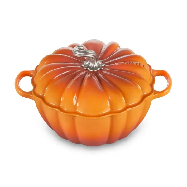 Le Creuset 4 Qt. Cast Iron Pumpkin Cocotte Persimmon