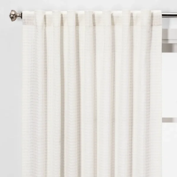 Threshold Light Filtering Honeycomb Window Curtain Panel - White - 54 x 84 in