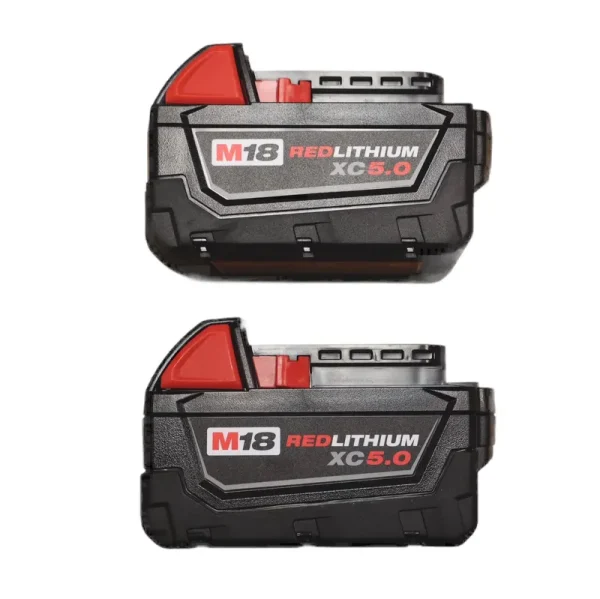Milwaukee 48 - 11 - 1852 M18 REDLITHIUM XC 5.0ah Extended Capacity 18V Battery Pack - 2 - Pack for Cordless Power Tools