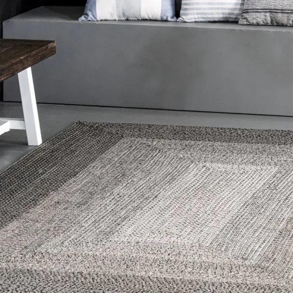 Desiree Braided Charcoal Indoor / Outdoor Area Rug Mercury Row Rug Size: Rectangle 4' x 6'