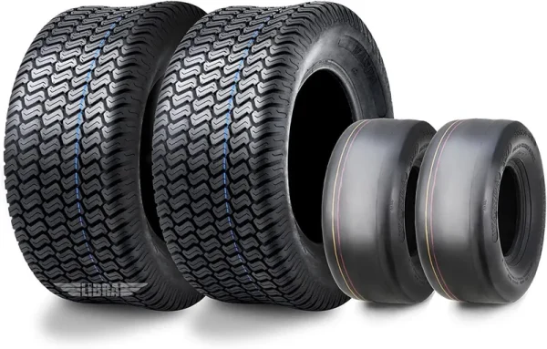 Set 4 Wanda Zero-Turn Lawn Mower Turf Tires 11x4-5 Front & 16x6.5-8 Rear /4PR -13204-13019