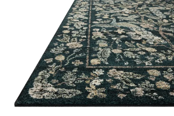 Loloi Rugs Laurel Rug; Style LAU-05 in Color: Cream LAU-05 / Navy / 18" Sample
