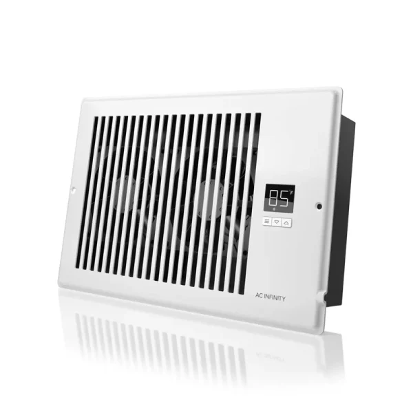 AC Infinity AIRTAP T6, Quiet Register Booster Fan with Thermostat Control. Heat