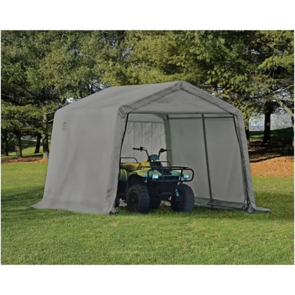 ShelterLogic Shed-in-a-Box Canopy Storage Shed - 10�� x 10�� x 8�� - Grey