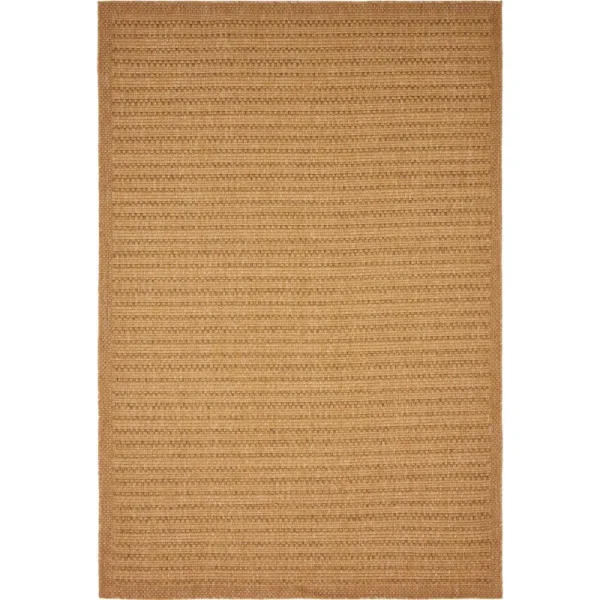 Unique Loom Checkered Outdoor Area Rug - 4' x 6' Light Brown