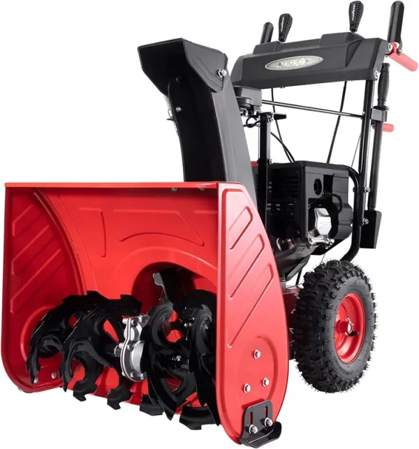 Powersmart 26" 252cc Gas Powered Snow Blower, Self - Propelled, 120V, Electric Start, Adjustable Speed