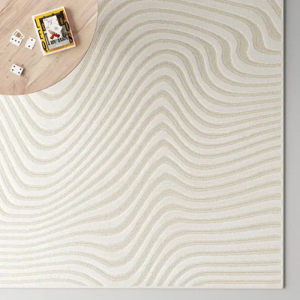Ricki Light Beige/Cream Area Rug AllModern Rug Size: Rectangle 5'3" x 7'3"