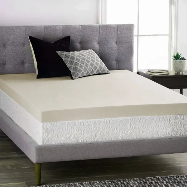 Sprign Sleep 1-Inch High Density Foam Topper, Queen, Adds Comfort.