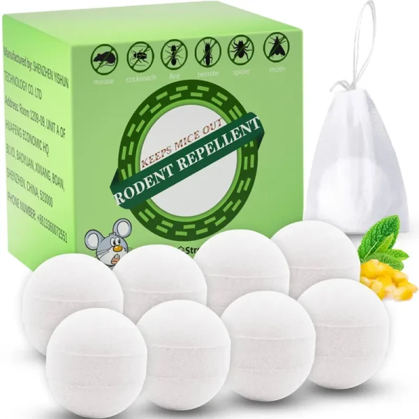 JIIANERY Moth Balls for Rodents, Peppermint Oil to Repel Mice and Rats, Rodent Repellent Balls, Mouse Repellent, Mint Squirre, Mice Away, Mint Mice