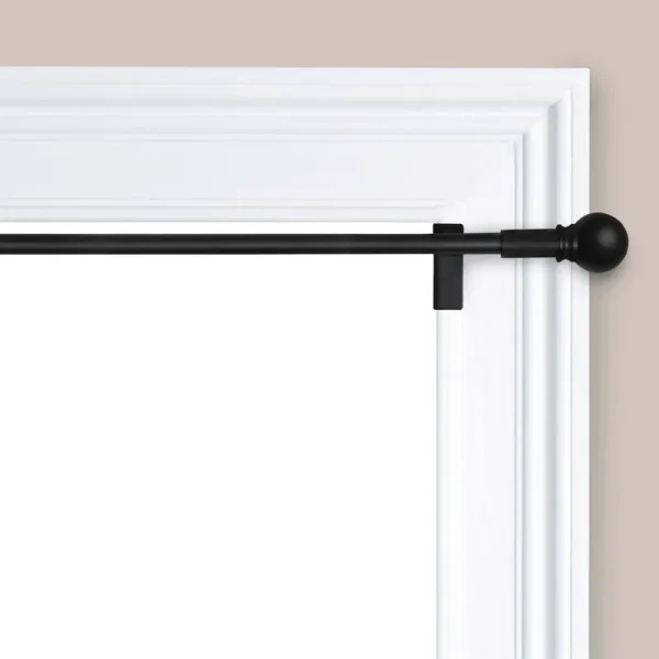 Room Essentials Twist & Shout Curtain Rod, Black