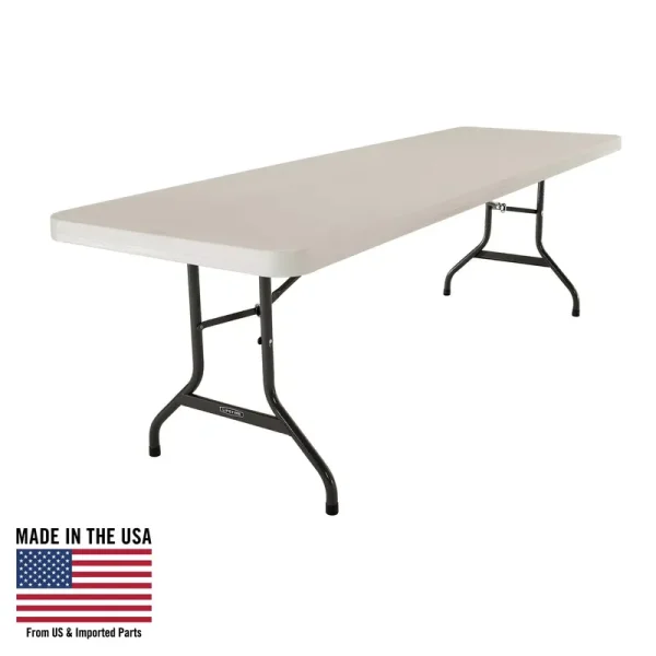 Lifetime 8' Commercial Grade High - Quality Folding Table, Almond (22984)
