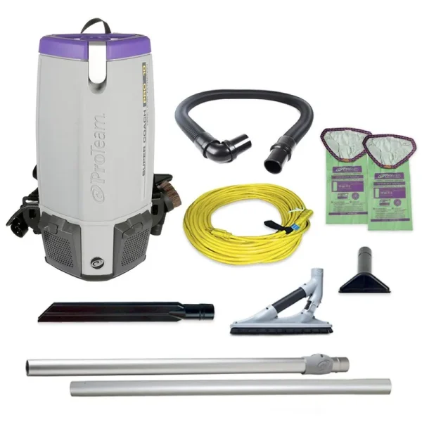 ProTeam 107537 Super Coach Pro 10, 10 Qt. Backpack Vacuum w/ ProBlade Hard