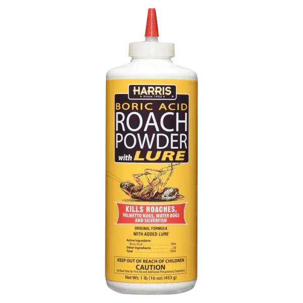 Harris Roach Powder, Boric Acid, with Lure - 16 oz