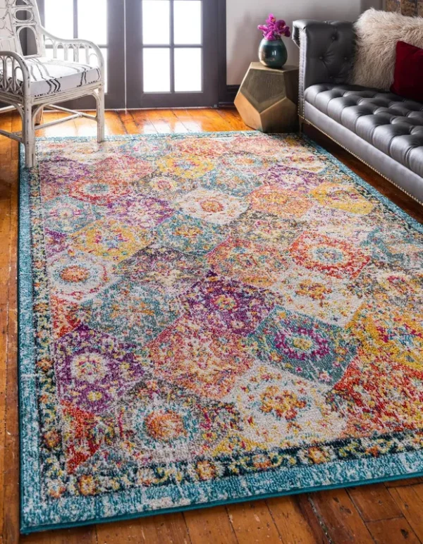 Unique Loom Penrose Blake Multi 9 ft. x 12 ft. Area Rug