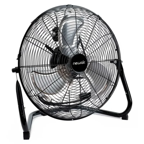 Newair 18" High - Velocity Industrial Floor Fan, Heavy Duty Metal Fan, Adjustable Tilt and 3 Speeds up to 4012 CFM, Rotatory Switch