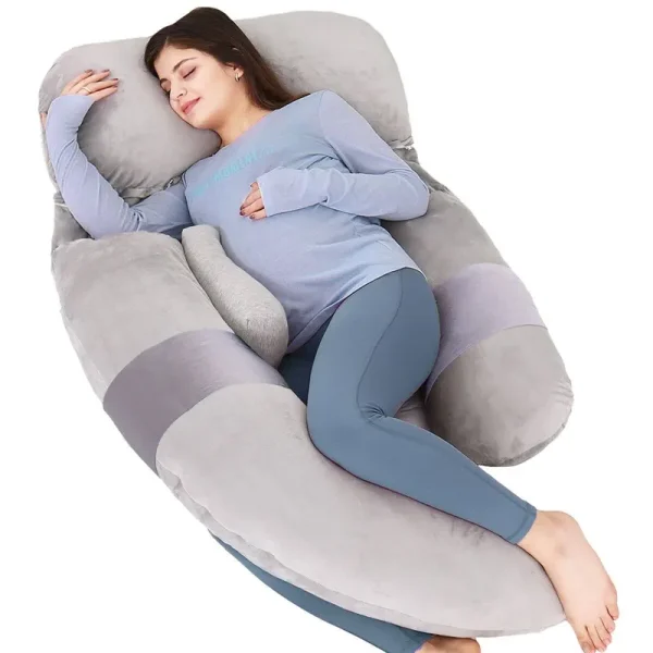 Magic Elephant 60 inch Pregnancy Pillows for Sleeping, Detachable U Shaped Body Pillow for Belly and Back Support, Maternity Pillow for Pregnant