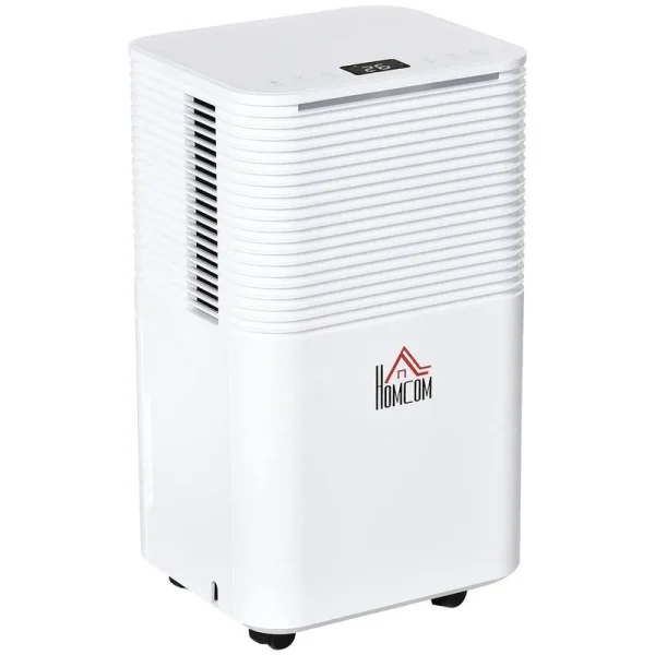 HOMCOM Portable Quiet Dehumidifier for Home Laundry Room Bedroom Basement Moisture Removal per Day: 21 Pints 821-017V80