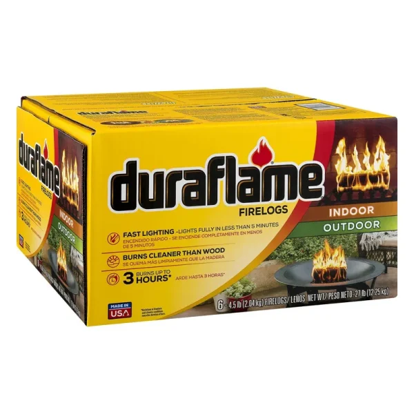 Duraflame 4.5lb 3-hr Indoor/Outdoor Firelog (6 Pack)