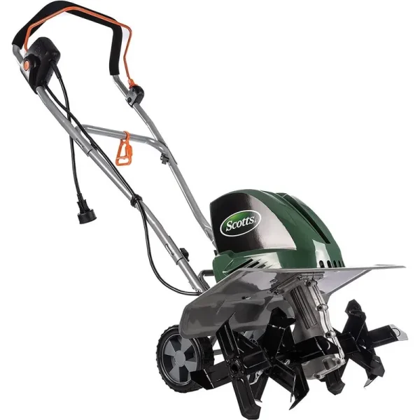 Scotts Outdoor Power Tools 14 Amp 20 - Inch Electric Garden Tiller Cultivator, Adjustable Tines, Green