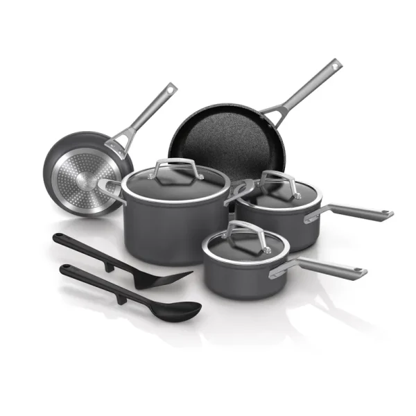 Ninja Neverstick Premium Hard - Anodized 10 - Piece Cookware Set, C39010
