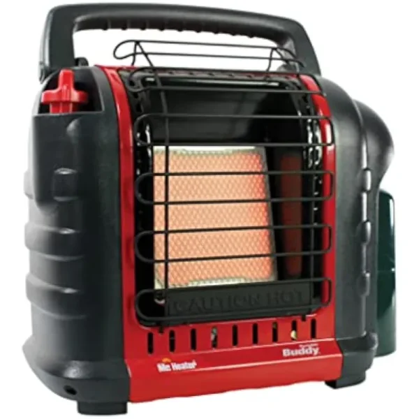Portable Buddy Heater MH9BX - Indoor - Safe Propane Heater 4, 000 - 9, 000 BTU, Compact & Reliable for Campers & Workshops (Red/Black)