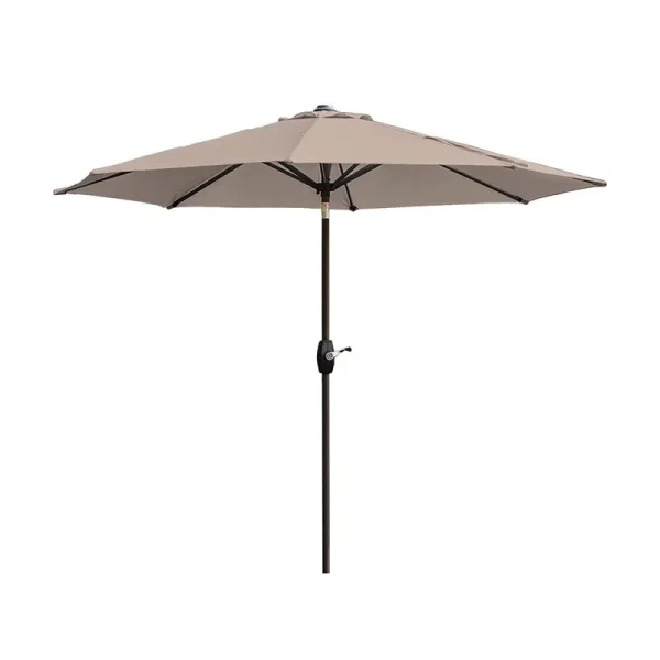 Amada 9-Foot Aluminum Patio Umbrella with Tilt and Crank - Beige